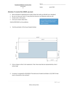 Screenshot for Vocational Math: Final Exam