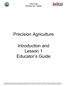 Screenshot for Precision Agriculture- Introduction and Lesson 1 Materials