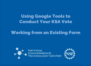 Screenshot for Using Google Tools to Conduct Your KSA Vote Working from an Existing Form