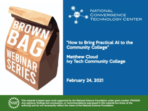 Screenshot for Brown Bag - How to Bring Practical AI to the Community College