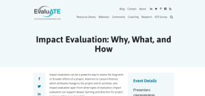 Screenshot for Impact Evaluation: Why, What, and How