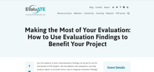 Screenshot for Making the Most of Your Evaluation: How to Use Evaluation Findings to Benefit Your Project
