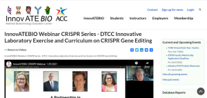 Screenshot for DTCC Innovative Laboratory Exercise and Curriculum on CRISPR Gene Editing