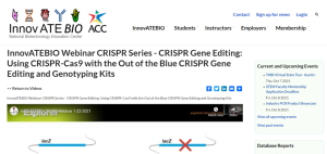 Screenshot for CRISPR Gene Editing: Using CRISPR-Cas9 with the Out of the Blue CRISPR Gene Editing and Genotyping Kits