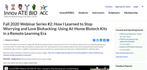 Screenshot for How I Learned to Stop Worrying and Love Biohacking: Using At-Home Biotech Kits in a Remote Learning Era