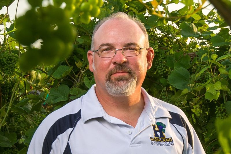 Scott Kohl directs the viticulture and enology program at Highland Community College and manages 456 Wineries. 