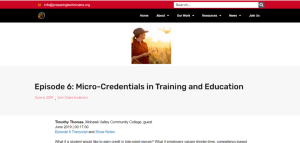 Screenshot for Episode 6: Micro-Credentials in Training and Education