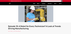 Screenshot for Episode 13: A Robot for Every Technician? A Look at Trends Driving Manufacturing