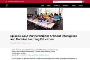Screenshot for Episode 23: A Partnership for Artificial Intelligence and Machine Learning Education