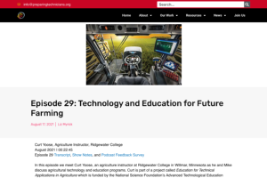 Screenshot for Episode 29: Technology and Education for Future Farming