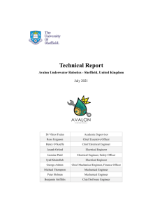 Screenshot for Avalon Underwater Robotics - Technical Report