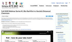 Screenshot for Bio-Rad Kits in a Socially Distanced Classroom
