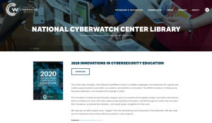 Screenshot for 2020 Innovations in Cybersecurity Education Publication