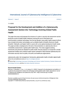 Screenshot for Proposal for the Development and Addition of a Cybersecurity Assessment Section into Technology Involving Global Public Health