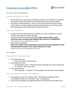 Screenshot for Creating Accessible PDFs