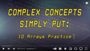 Screenshot for Practicing with 1D Arrays in C++ (Video 20 of 23)