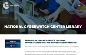 Screenshot for Building a Cyber Workforce Through Apprenticeship and Pre-Apprenticeship Webcast