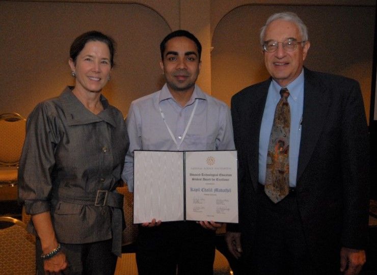 As a graduate student Kapil Chalil Madathil, center, met ATE Co-Leaders V. Celeste Carter and Gerhard Salinger. 