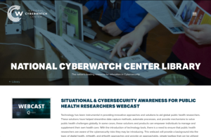 Screenshot for Situational & Cybersecurity Awareness for Global Public Health Researchers Webcast