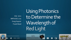 Screenshot for Using Photonics to Determine the Wavelength of Red Light
