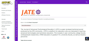 Screenshot for The Journal of Advanced Technological Education (JATE)