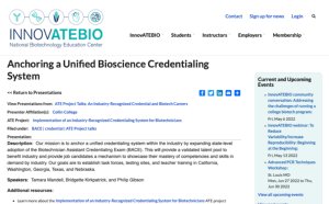 Screenshot for Anchoring a Unified Bioscience Credentialing System