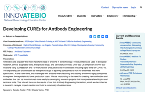 Screenshot for Developing CUREs for Antibody Engineering