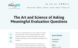 Screenshot for The Art and Science of Asking Meaningful Evaluation Questions