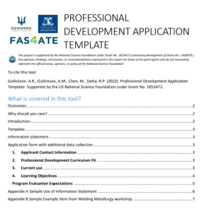 Screenshot for Professional Development Application Template