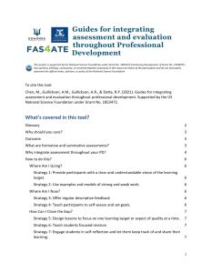 Screenshot for Guides For Integrating Assessment and Evaluation Throughout Professional Development