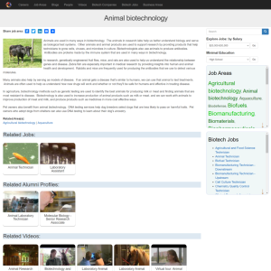 Screenshot for Biotech Careers: Animal Biotechnology