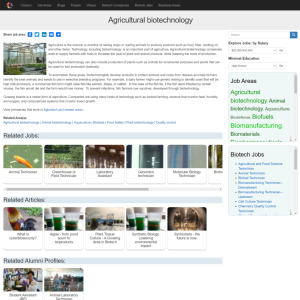 Screenshot for Biotech Careers: Agricultural Biotechnology