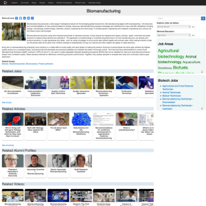 Screenshot for Biotech Careers: Biomanufacturing