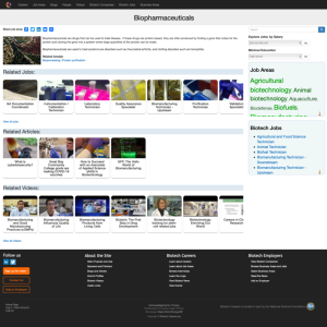 Screenshot for Biotech Careers: Biopharmaceuticals