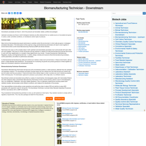 Screenshot for Biotech Careers: Biomanufacturing Technician Downstream