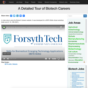 Screenshot for A Detailed Tour of Biotech Careers