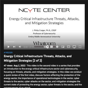 Screenshot for Energy Critical Infrastructure Threats, Attacks, and Mitigation Strategies