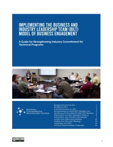 Screenshot for Implementing the BILT Model of Business Engagement: A Guide for Strengthening Industry Commitment for Technical Programs