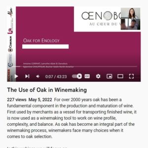 Screenshot for The Use of Oak in Winemaking