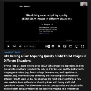 Screenshot for Like Driving a Car: Acquiring Quality SEM/FESEM Images in Different Situations