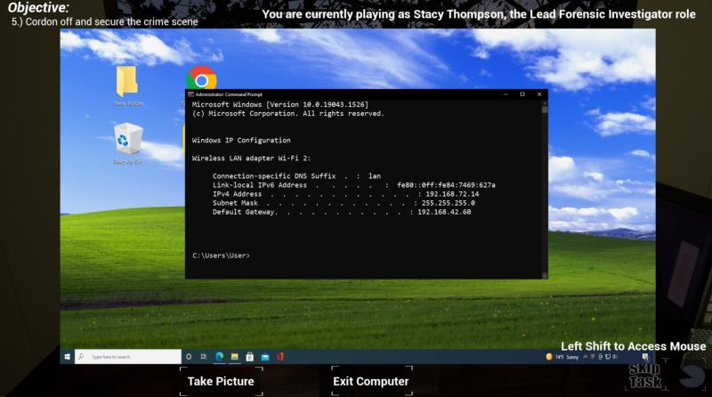 Interactive computer screen