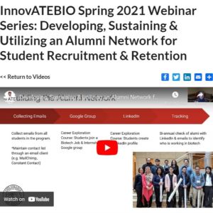 Screenshot for Developing, Sustaining, and Utilizing an Alumni Network for Student Recruitment and Retention