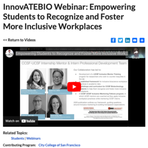 Screenshot for Empowering Students to Recognize and Foster More Inclusive Workplaces