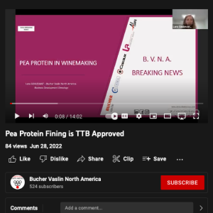 Screenshot for Pea Protein Fining is TTB Approved