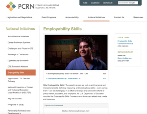 Screenshot for Employability Skills Framework