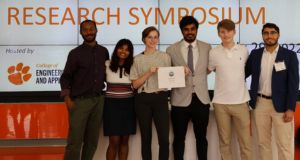 REU students present their research at Clemson University’s Undergraduate Research Symposium.