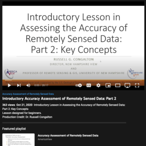 Screenshot for Introductory Accuracy Assessment of Remotely Sensed Data (Part 2 of 2)