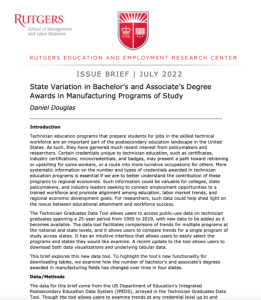 Screenshot for State Variation in Bachelor’s and Associate’s Degree Awards in Manufacturing Programs of Study