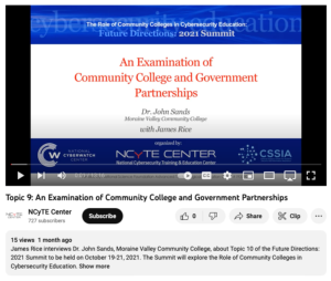 Screenshot for Topic 9: An Examination of Community College and Government Partnerships