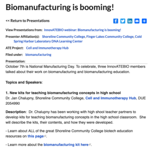 Screenshot for Biomanufacturing is Booming!